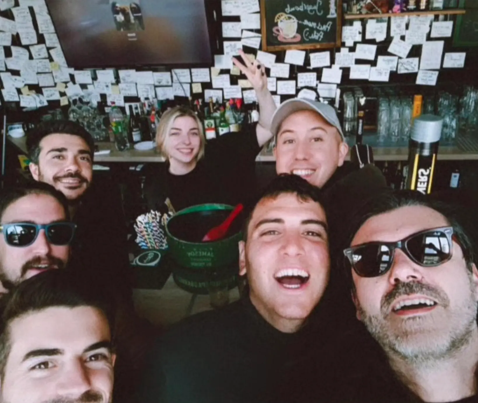 The crew at the bar on an ordinary night